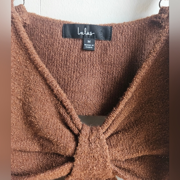Lulus Brown Cutout Midi Sweater Dress in Women's M - Picture 6 of 16